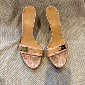 BCBGirls Cream and Gold Heels with Chic Design